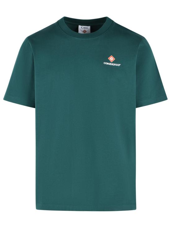 26FW 카사블랑카 폴로 티셔츠 M PF26 JTS 001 12GREEN JERSEY CASABLANCA SPORT TYPE