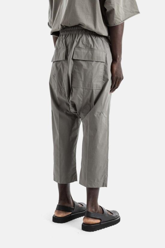  릭 오웬스 스트레이트 팬츠 드로스트링 크롭 팬츠 카키 - RICK OWENS