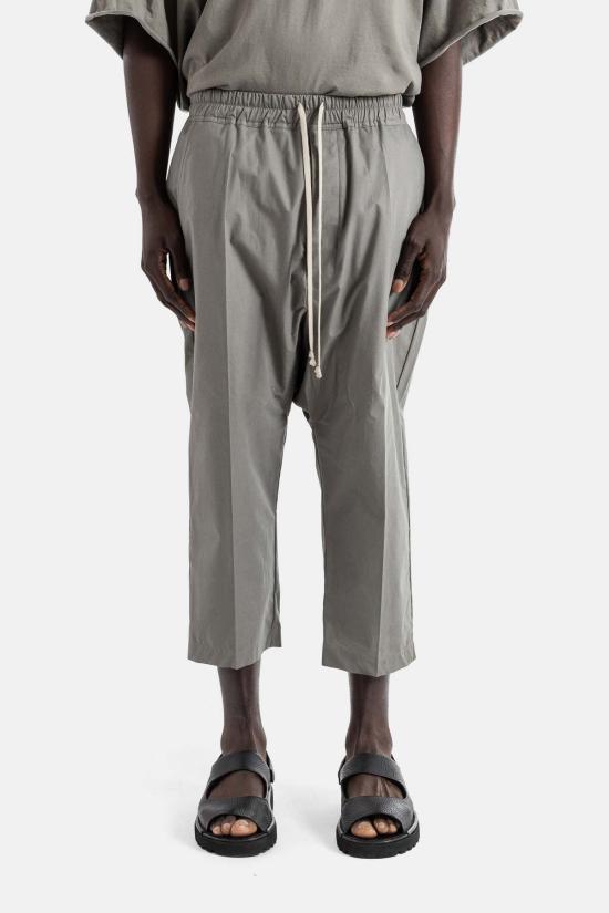  릭 오웬스 스트레이트 팬츠 드로스트링 크롭 팬츠 카키 - RICK OWENS