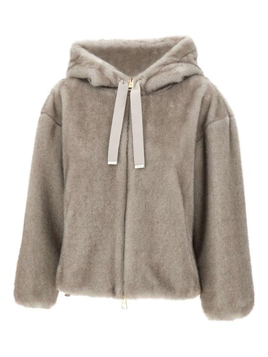 26FW 에르노 멜란지 얼터너티브 밍크 퍼 보머 자켓 GI000318D 127399410 Light gray - HERNO