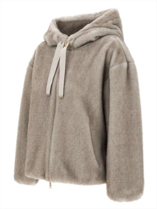 26FW 에르노 멜란지 얼터너티브 밍크 퍼 보머 자켓 GI000318D 127399410 Light gray - HERNO