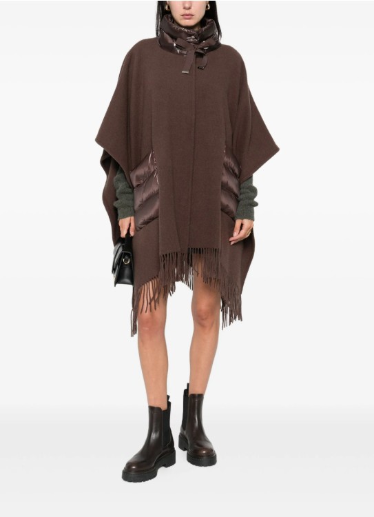 26FW 에르노 퀼티드 포켓 판초 GC00066DR 333958810 Fondente - HERNO