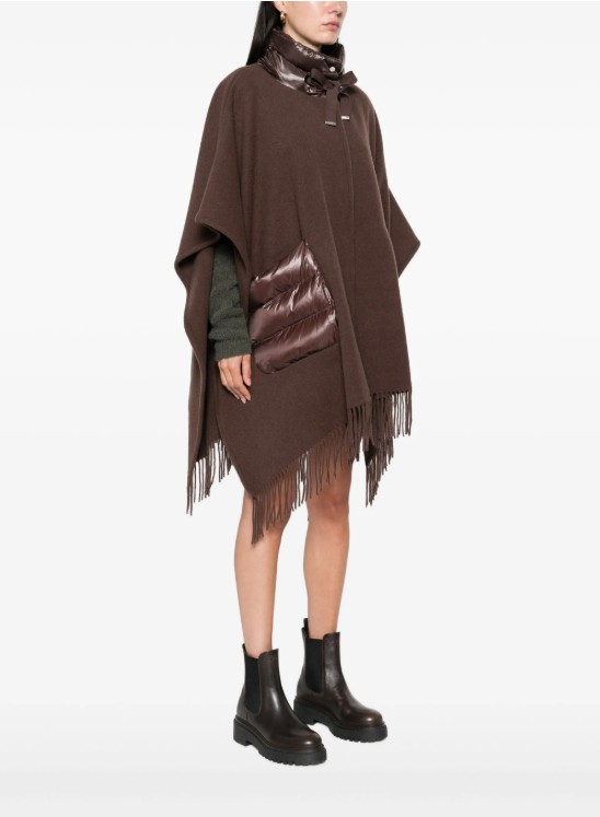 26FW 에르노 퀼티드 포켓 판초 GC00066DR 333958810 Fondente - HERNO