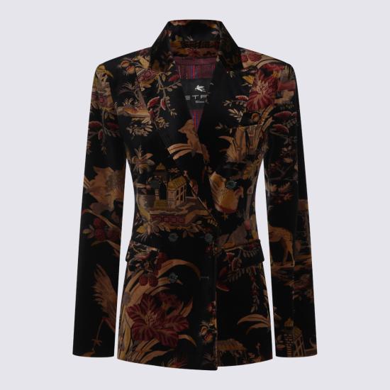 26FW 에트로 수트 자켓 WRCA0010 99SAE1BX0813 BLACK BORDEAUX - ETRO
