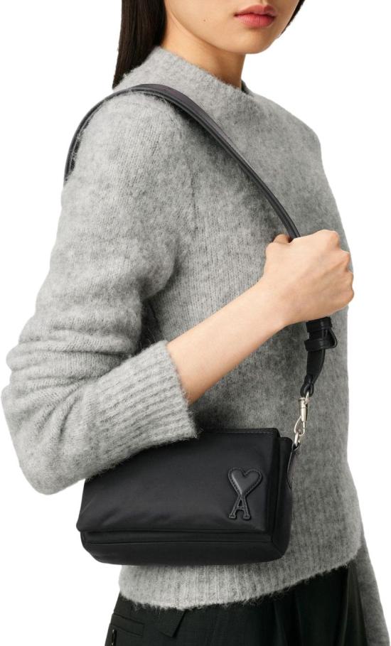26FW 아미 톤온톤 하트 로고 나일론 마르셀 런치 박스 백 ULL710AW0001001 BLACK - AMI