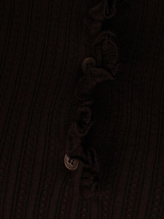 26FW 미우미우 포인텔 디테일 실크 니트 폴로 셔츠 MML06U 191XF0324 BROWN - MIU MIU