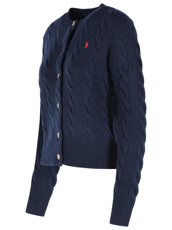 26FW 폴로 랄프로렌 로고 자수 크루넥 가디건 211972104004 Navy - POLO RALPH LAUREN
