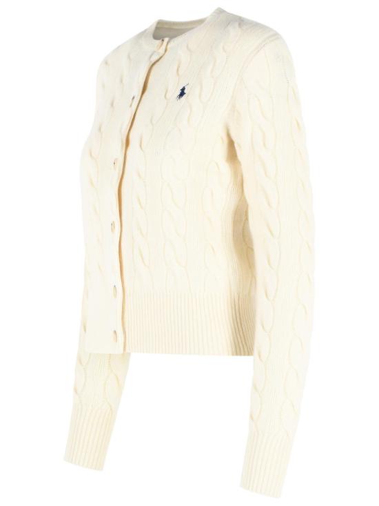 26FW 폴로 랄프로렌 로고 자수 크루넥 가디건 211972104002 Cream - POLO RALPH LAUREN