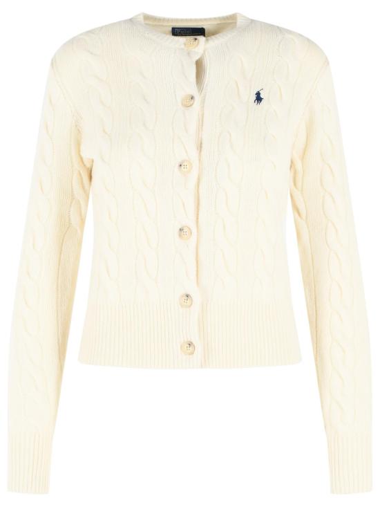 26FW 폴로 랄프로렌 로고 자수 크루넥 가디건 211972104002 Cream