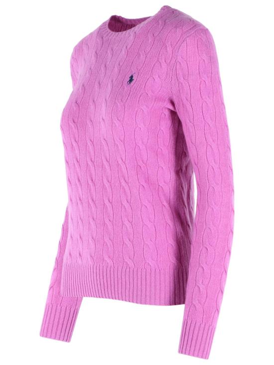 26FW 폴로 랄프로렌 폴로 자수 케이블 니트 스웨터 211971865506 Pink - POLO RALPH LAUREN