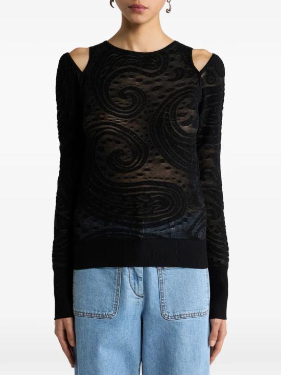 26FW 에트로 긴팔 티셔츠 WRKE0427 AQ11PN0000 Black - ETRO