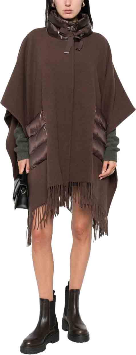 26FW 에르노 퀼티드 포켓 판초 GC00066DR333958810 BROWN - HERNO
