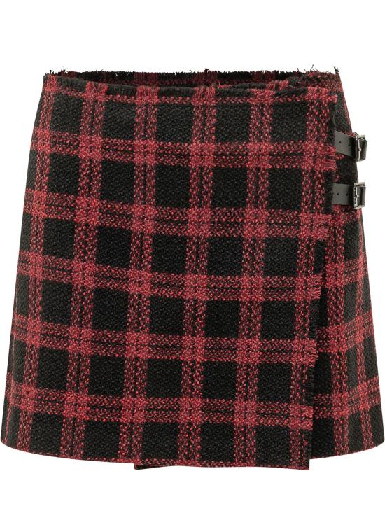 26FW 핑코 숏 스커트 107435A3GN ZR4 NERO ROSSO