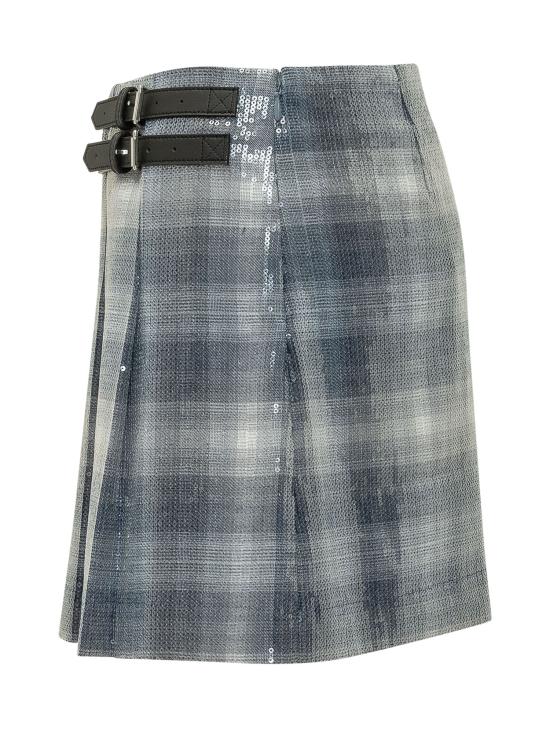 26FW 핑코 숏 스커트 107197A3FD EE3 MULT BLU AZZURR - PINKO