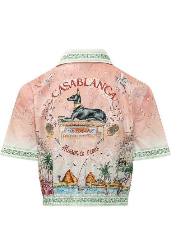 26FW 카사블랑카 블라우스 WPF26SH273 01 COTTON - CASABLANCA