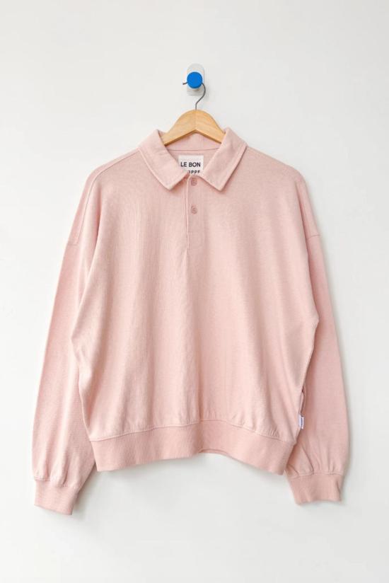  르 본 숍 스웨터 르봉 쇼페 폴로 스웨트셔츠 베이비 핑크 - Le Bon Shoppe