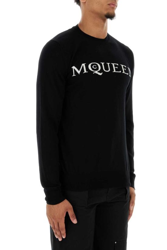  알렉산더 맥퀸 스웨터 울  블랙 - ALEXANDER MCQUEEN