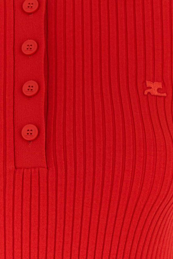  쿠레쥬 반팔 티셔츠 Courreges 비스코스 폴리에스테르 폴로 포피 - COURREGES