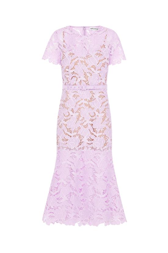 26FW 셀프 포트레이트 롱 원피스 PF26107ML LILAC