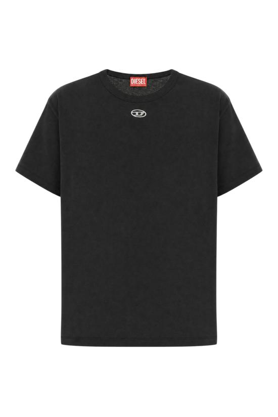 26FW 디젤 T-노미-Od-S1 코튼 티셔츠 A203990JMBB 900 BLACK