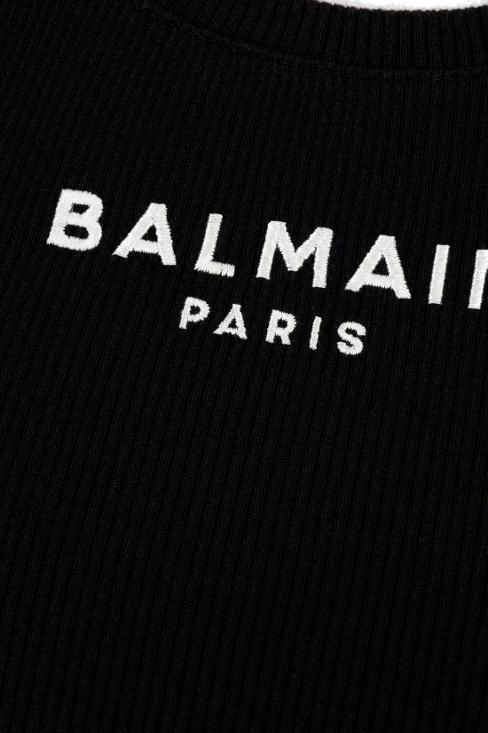 26FW 발망 민소매 티셔츠 HF1EB075BD10 EAB NOIR BLANC - BALMAIN