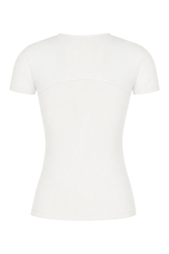 26FW 알라이아 반팔 티셔츠 AA9I0028J085D 000 BLANC - ALAIA
