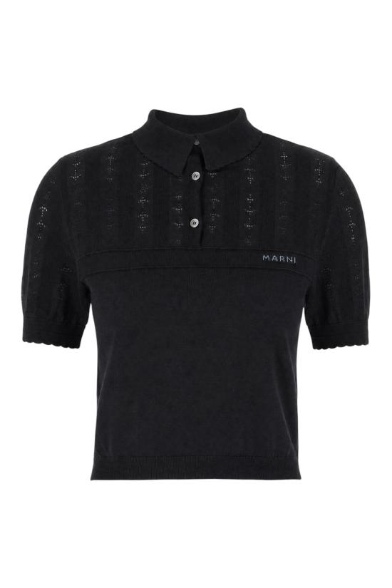 26FW 마르니 폴로 티셔츠 POMD0067EQUFZ634 00N99 BLACK