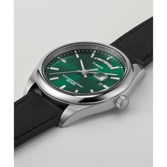  타이맥스 손목시계 Timex Legacy 41mm 가죽 스트랩 시계 - TIMEX