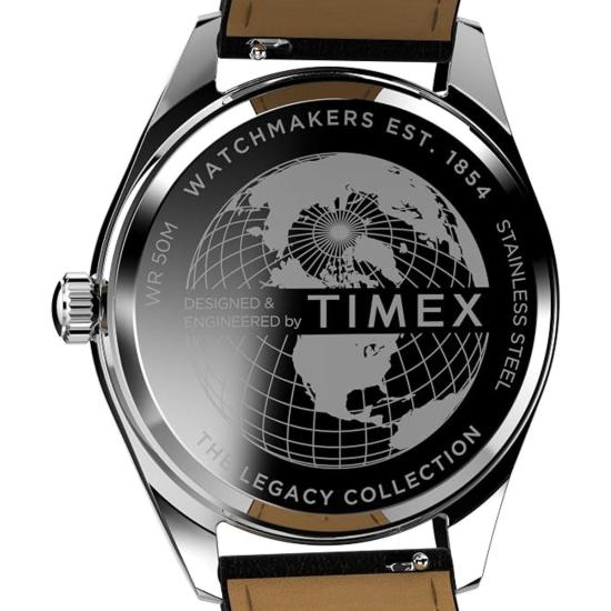  타이맥스 손목시계 Timex Legacy 41mm 가죽 스트랩 시계 - TIMEX