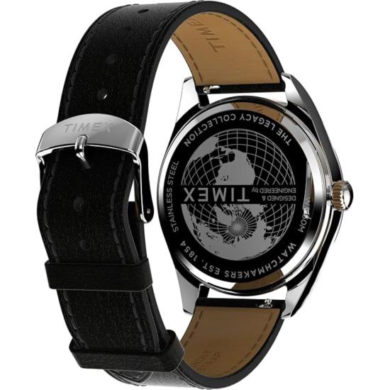  타이맥스 손목시계 Timex Legacy 41mm 가죽 스트랩 시계 - TIMEX