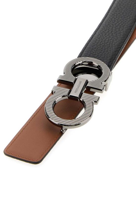  살바토레 페라가모 가죽 벨트 페라가모 블랙 가죽 양면 - SALVATORE FERRAGAMO