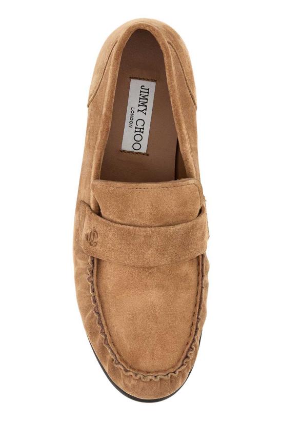  지미추 로퍼 카멜 스웨이드 엘리스  모카시니 - JIMMY CHOO
