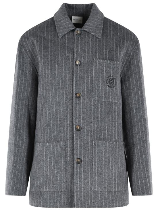 26FW 드롤드무슈 긴팔 셔츠 L JT295 WO041DGR Grey