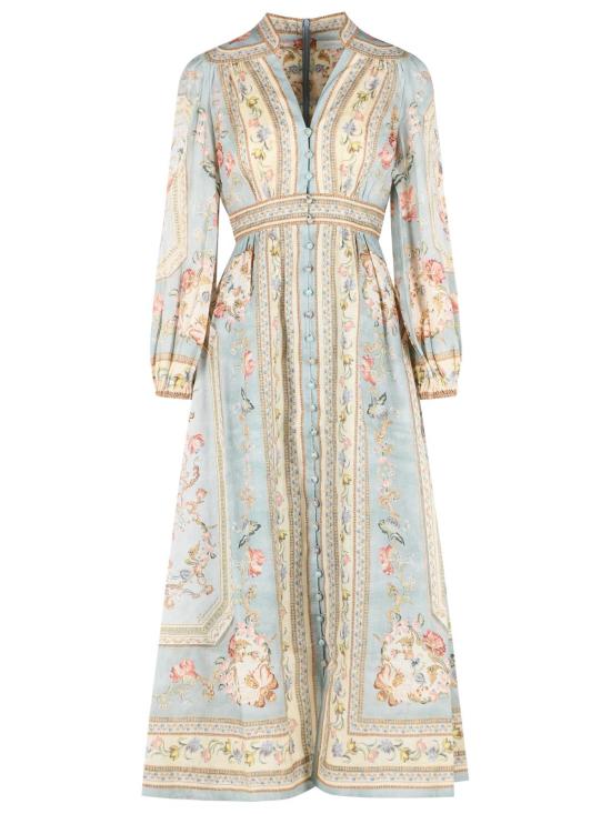 26FW 짐머만 미디 원피스 3501DSS264BLUE TAPESTRY FLORAL Light Blue