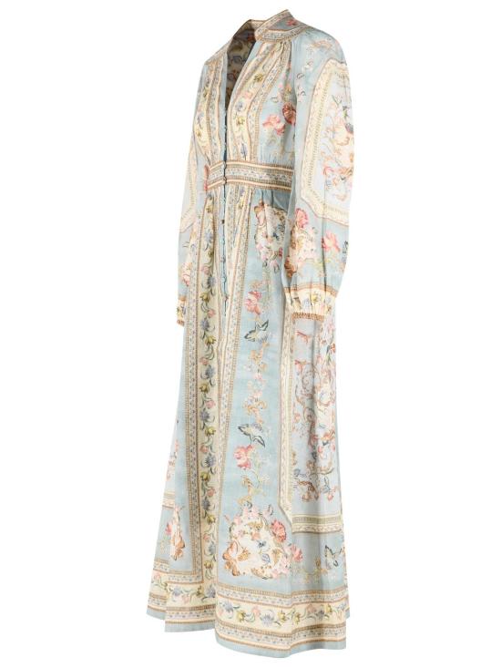 26FW 짐머만 미디 원피스 3501DSS264BLUE TAPESTRY FLORAL Light Blue - ZIMMERMANN