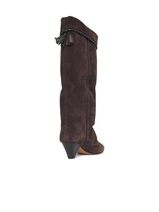 26FW 이자벨마랑 엘리타 드레이프 스웨이드 카프스킨 레더 부츠 BT0038FB C1A20S50CL Brown - ISABEL MARANT