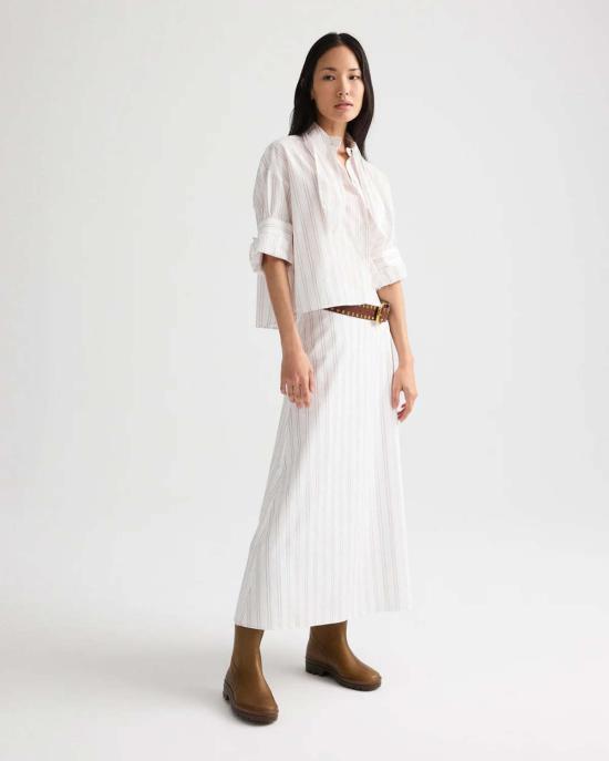 26SS 티더블유피 블라우스 Twp Tie One On Cotton  화이트 와인 - TWP