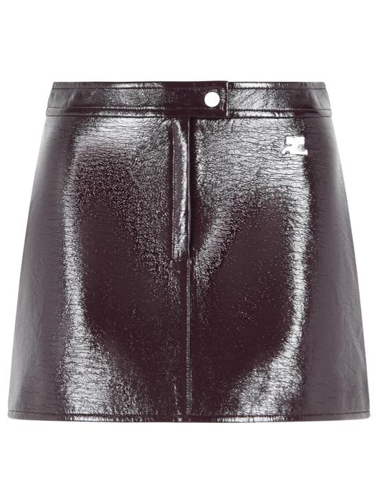 26FW 쿠레쥬 숏 스커트 223CJU001VY00144090 Bordeaux