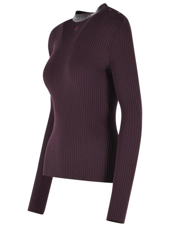 26FW 쿠레쥬 스웨터 326MPU285FI00014010 Bordeaux - COURREGES