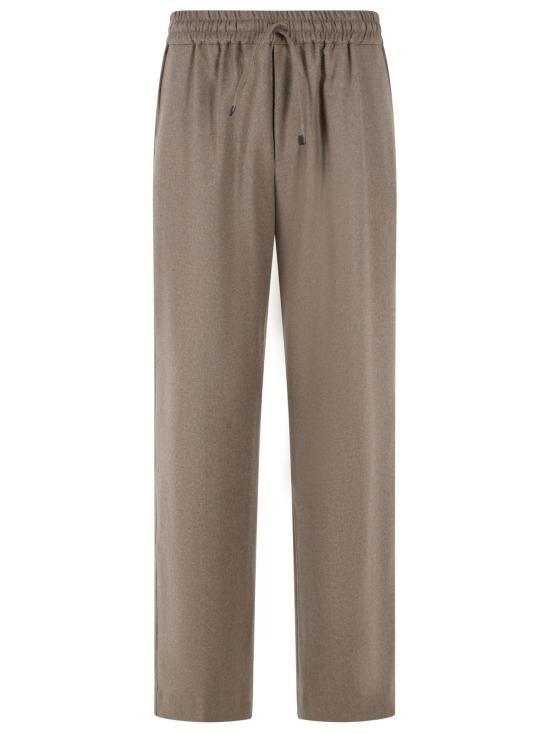 26FW 드롤드무슈 스트레이트 팬츠 L BP191 WV016LBR Brown