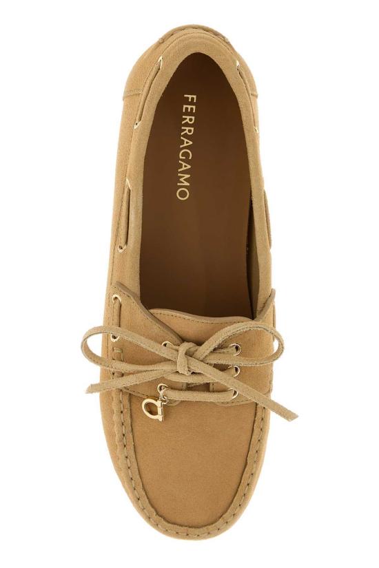  살바토레 페라가모 로퍼 Ferragamo 베이지 스웨이드 플리피 - SALVATORE FERRAGAMO