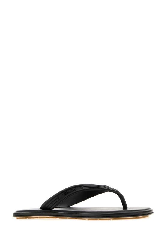  보테가베네타 뮬/슬리퍼 Bottega Veneta Sampieri 끈 슬리퍼 블랙 - BOTTEGA VENETA