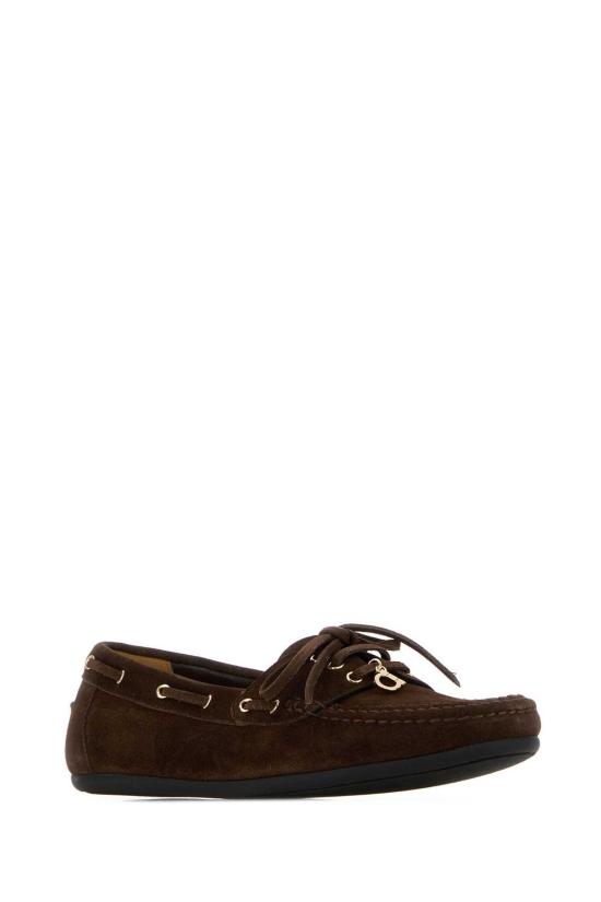  살바토레 페라가모 로퍼 페라가모 스웨이드 플리피 지오베  다크 브라운 - SALVATORE FERRAGAMO