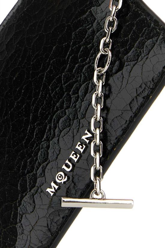  알렉산더 맥퀸 지갑 포르타폴리  블랙/카라멜/실버 - ALEXANDER MCQUEEN