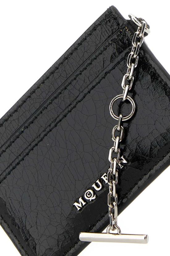  알렉산더 맥퀸 카드지갑 포르타폴리  블랙/카라멜/실버 - ALEXANDER MCQUEEN