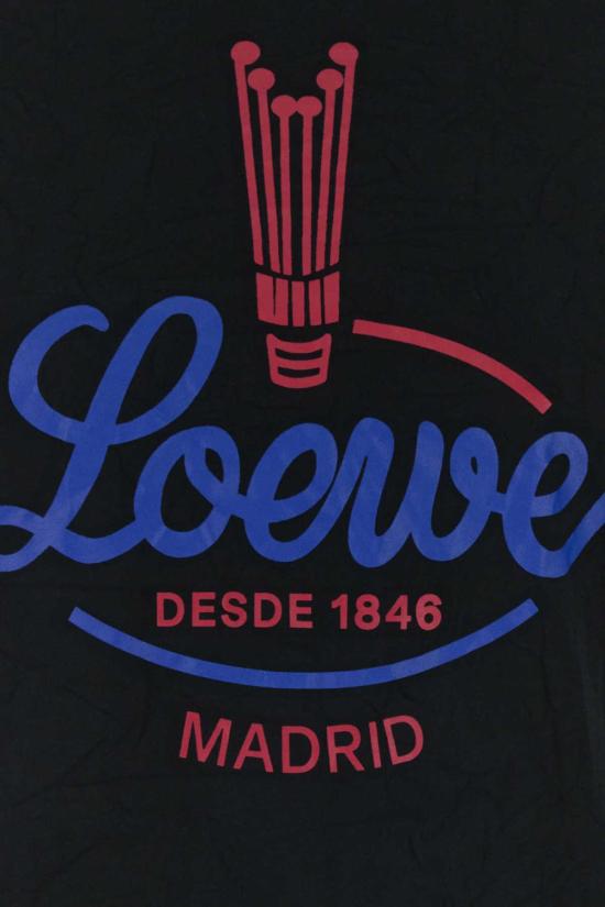  로에베 반팔 티셔츠 폴리에스터 코튼 티셔츠 블랙 - LOEWE