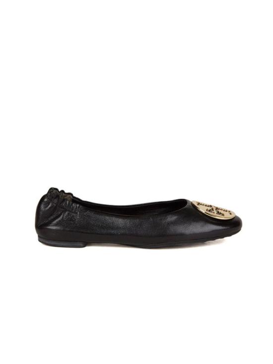  토리버치 플랫 슈즈 클레어 발레 플랫 퍼펙트 블랙/골드 - TORY BURCH