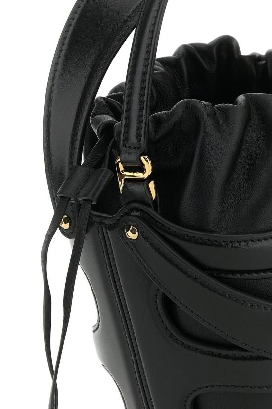  알렉산더 맥퀸 숄더백 LB 비텔로 버킷 백 블랙 - ALEXANDER MCQUEEN