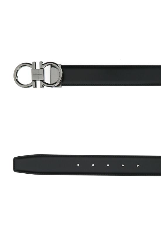  살바토레 페라가모 가죽 벨트 페라가모 더블 어드저스 카프  네로히코리 - SALVATORE FERRAGAMO