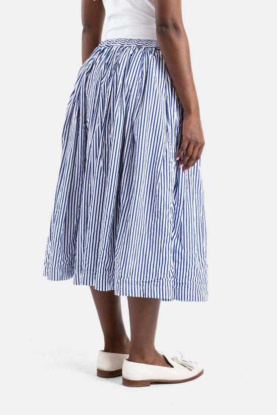  꼼데가르송 롱 스커트 Comme Des Garçons 블루 스트라이프 미디 스커트 - COMME DES GARCONS